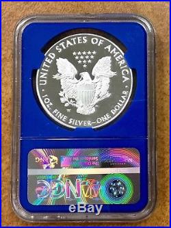 2016 W PROOF Silver Eagle from CONGRATULATIONS SET $1 NGC PF70 blue