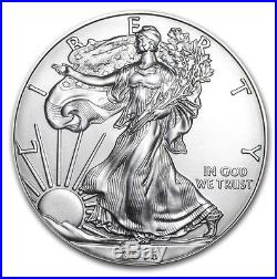 100 Silver American Eagle 1 Troy Oz. 999 American $1 Coins 5 US Mint Rolls