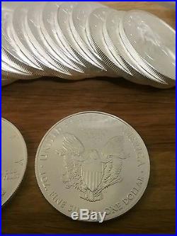 100 troy oz USA Silver Eagle, Fine Silver 999.0 Bullion Coins = 100 troy ounce