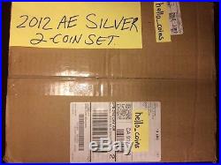 (10) 2012 S 75th Anniversary Silver Eagle Sets Sealed Us Mint Box First Strike