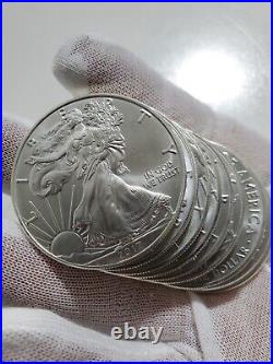 (10) 2017 1 oz American Silver Eagle Coin BU