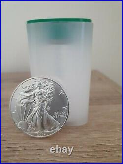 10 x 1oz Silver American Eagle Dollar Bullion Coins Half Tube. 2012