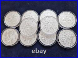 10x Malta Golden Eagle 1oz Silver Bullion coin in capsule Germania Mint Lot 6