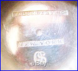1840s Salisbury & Co Coin Silver Repousse 7 1/2 Pitcher Creamer Eagle Monogram