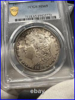 1880-S Morgan Silver Eagle Dollar Coin PCGS MS65 1880-S Morgan Silver Eagle Dollar Coin PCGS MS65