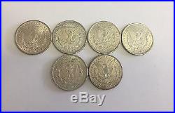 1890 1921 Silver USA 6 1oz Eagle Dollars Coin 160 Grams Bullion