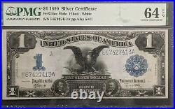 1899 $1 Black Eagle Silver Certificate FR#235 Mule GEM CU PMG 64 EPQ FREE SHIP
