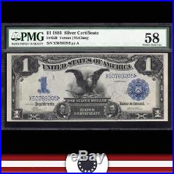 1899 $1 Silver Certificate BLACK EAGLE Date Below PMG 58 Fr 229 X50789205