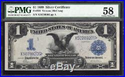 1899 $1 Silver Certificate BLACK EAGLE Date Below PMG 58 Fr 229 X50789205