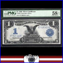 1899 $1 Silver Certificate Bill BLACK EAGLE PMG 58 EPQ Fr 236 V77130421A