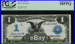 1899 $1 Silver Certificate FR-230 Black Eagle Graded PCGS 58PPQ