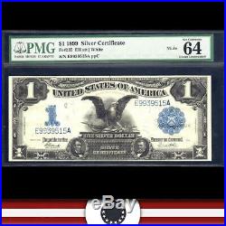 1899 $1 Silver Certificate Mule BLACK EAGLE PMG 64 EPQ Fr 235m E9939515A