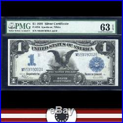 1899 $1 Silver Certificate Note BLACK EAGLE PMG 63 EPQ Fr 236 M55976092A