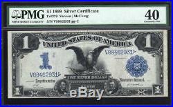 1899 $1 Silver Certificate PMG 40 Fr 229 BLACK EAGLE V88462931