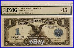 1899 $1 Silver Certificate PMG 45 BLACK EAGLE LARGE BILL NOTE CURRENCY
