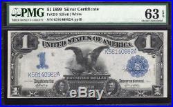 1899 $1 Silver Certificate PMG 63 EPQ Fr 235 BLACK EAGLE K58140982A