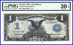 1899 Black Eagle $1 Silver Certificate PMG 30 EPQ Very Fine VF Large-size Dollar