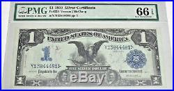 1899 Black Eagle Large Note Silver Certificate Fr22 Graded 66 Epq Pmg A Beauty