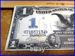 1899 US One Dollar $1 Large Size Black Eagle Silver Certificate Free S&H USA