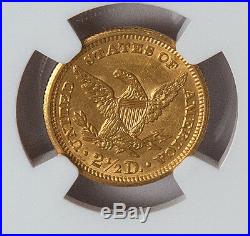 1907 GOLD Liberty $2.5, Coronet Quarter Eagle, NGC MS 62 Philadelphia Mint