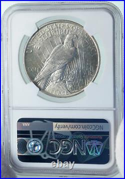 1922 USA United States Coin LIBERTY EAGLE Vintage Silver PEACE DOLLAR NGC i87395