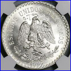 1925 NGC MS 65 Mexico 1 UN Peso Silver Eagle Snake Mint State Coin (22020202C)