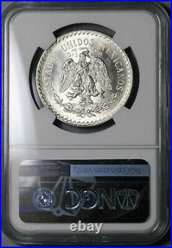 1925 NGC MS 65 Mexico 1 UN Peso Silver Eagle Snake Mint State Coin (22020202C)