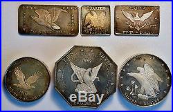 1969-1971 Silver American Eagle NEST SET 19.25 ozt 999 Ingots WALLA WALLA 07953