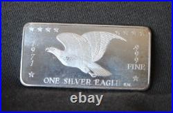 1971 WH Foster Inc. ONE SILVER EAGLE 1oz Silver Bar. HARD TO FIND THIS NICE