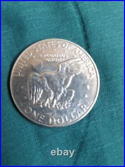 1972 American Liberty Silver $1 Dollar Coin D Eisenhower/Eagle Design