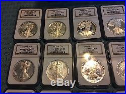 1986-2005 Silver Eagle 20 Coin Proof Set NGC Graded PF69 Ultra Cameo Collection