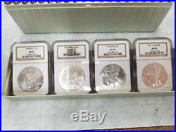 1986-2006 21 Coin Silver Eagle Set All NGC MS-69 withBox