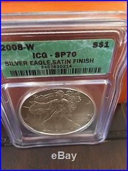 1986-2008 silver eagle PCGS 20th anniversary set (23) coins