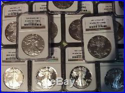 1986-2008w American Silver Eagle Ngc Pf69 23 Coin Set Ultra Cameo