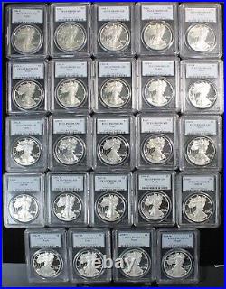 1986-2010 Proof Silver Eagle Set PCGS PR-69 Deep Cameo OTQ2497/BNEN