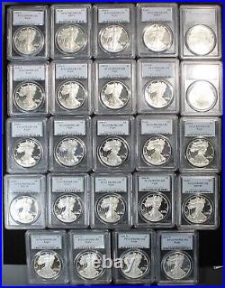 1986-2010 Proof Silver Eagle Set PCGS PR-69 Deep Cameo OTQ2497/BNEN