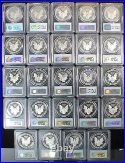 1986-2010 Proof Silver Eagle Set PCGS PR-69 Deep Cameo OTQ2497/BNEN