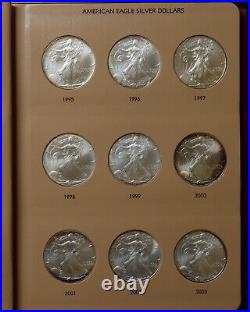 1986-2012 American Silver Eagle Dollar Complete 27 Coin Book Set