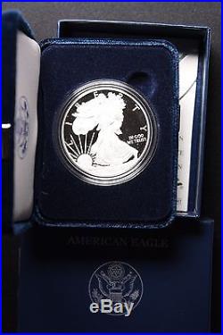 1986 2013 AMERICAN EAGLE SILVER DOLLAR PROOF SET 27 coins, boxes, and COAs