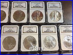 1986-2016 American Silver Eagle Set NGC MS69 Brown Label Complete 31 Coins