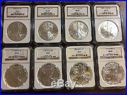 1986-2016 American Silver Eagle Set NGC MS69 Brown Label Complete 31 Coins