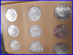 1986-2016 Silver American Eagle 31 U. S. Mint Gem Unc Coin Set in Dansco Album