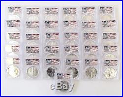 1986-2016 Silver American Eagle Set PCGS MS69 31 Coins