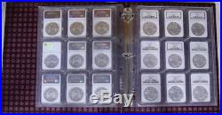 1986-2017 32 Coin American Silver Eagle Complete Set, Ngc Ms-69, Deluxe Binder