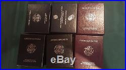 1986-2017 AMERICAN SILVER EAGLE PROOF IN ORIGINAL U. S. MINT PACKING and COA's