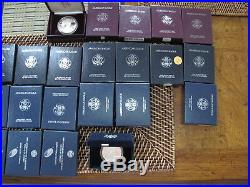 1986-2017 American Silver Eagle Proof Complete Year Set of 31 Different E5878