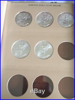 1986-2017 Silver $1 American Eagle 32 Coins Complete Set in Dansco Album