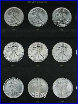 1986 2020 AMERICAN SILVER EAGLES COMPLETE SET 35 CHOICE SELECTED 1oz COINS