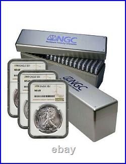 1986-2020 American Silver Eagle 35-pc Set NGC MS69 (2 New NGC Boxes)