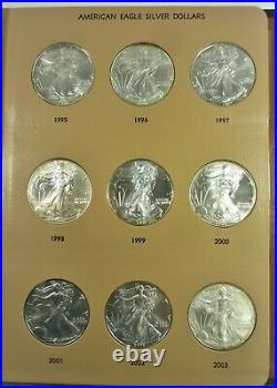 1986-2021 BU GEM American Silver Eagle Set In 36 Coins Dansco Album